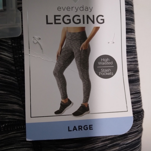 Women's Members Mark Textured Legging Small NWT grey - Picture 3 of 3